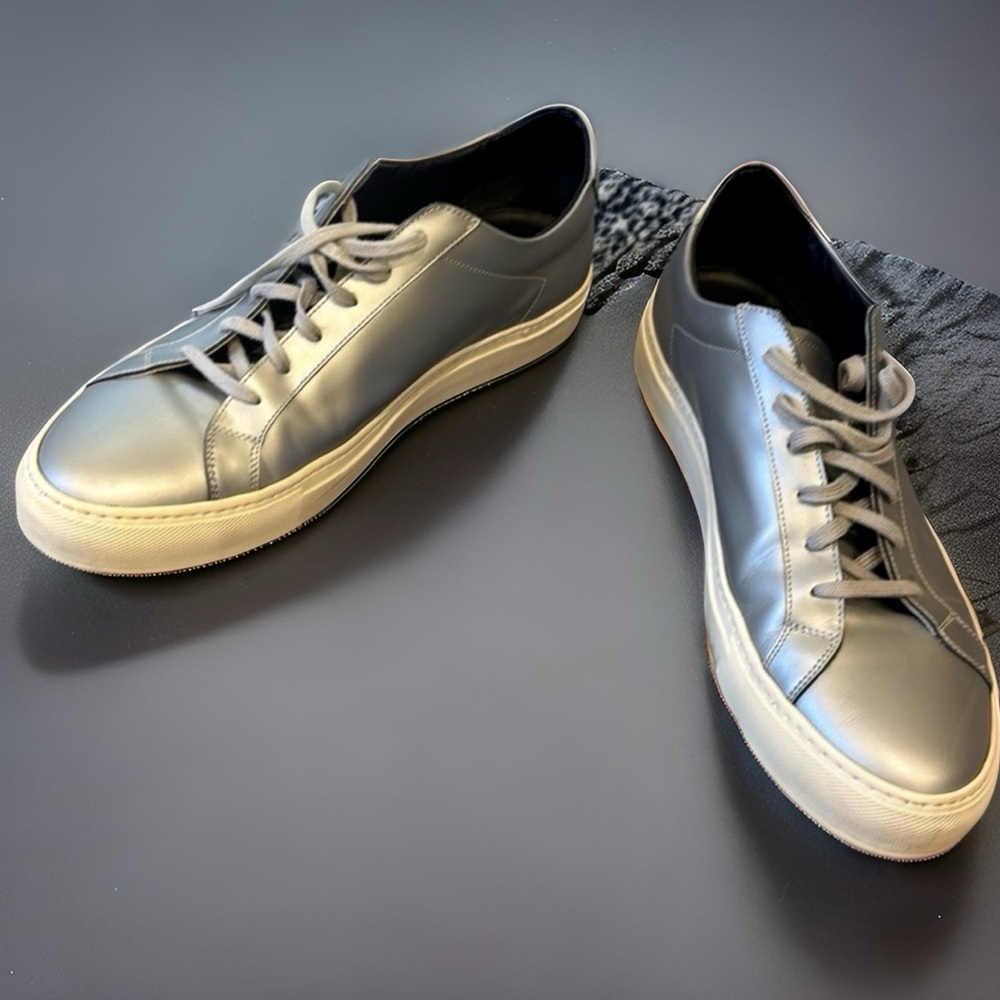 Common Projects silver low-tops - great sneakers in beautiful condition